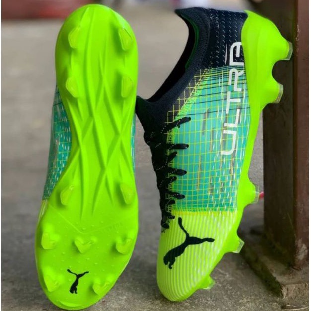 [SPORTY COLLECTION] Sepatu Bola Puma Ultra 1.2 Green Black FG