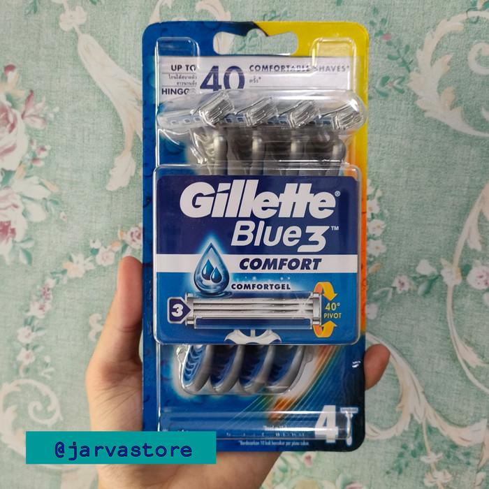Gillette Blue 3 Comfort Comfortgel Isi 4 Pisau Cukur