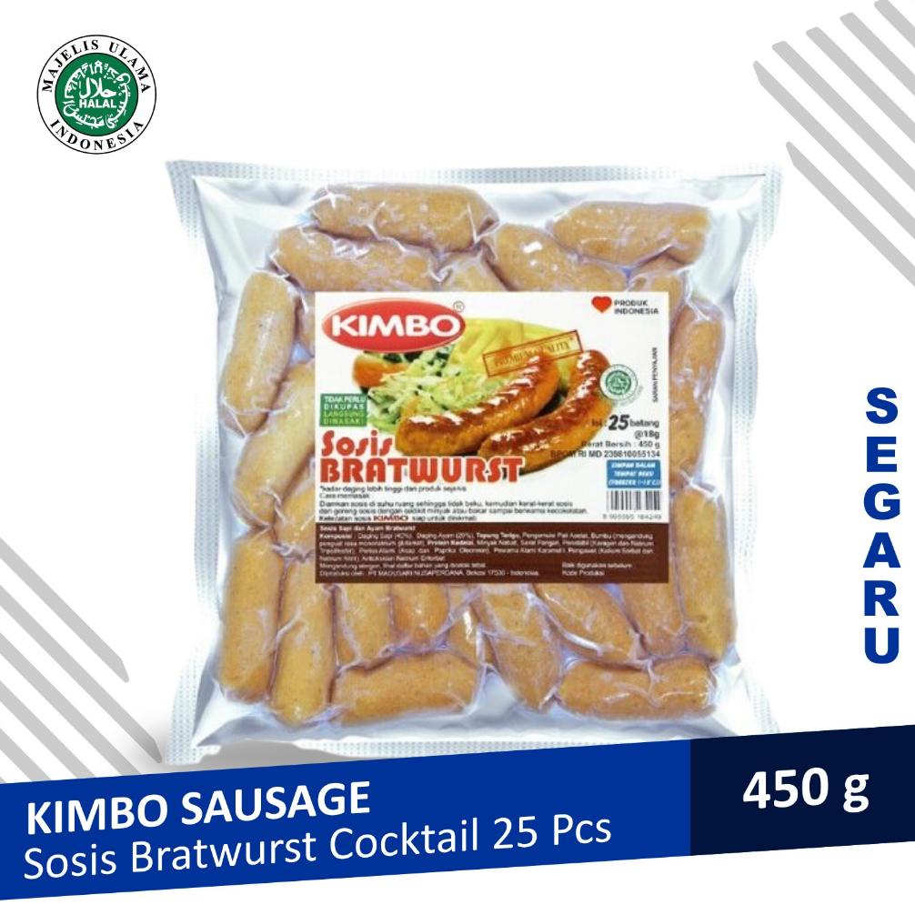 

Ready KIMBO Sosis Cocktail Bratwurst 25 pcs 450 gram