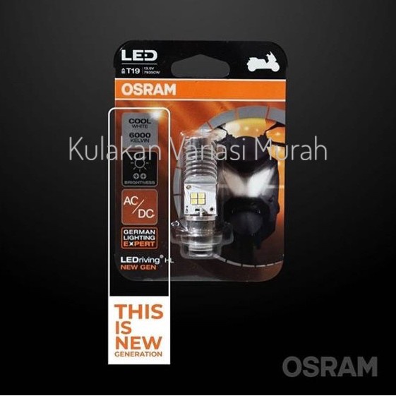 osram lampu utama motor led t19 h6 m5 k1 putih 7735cw bohlam led motor m3m2