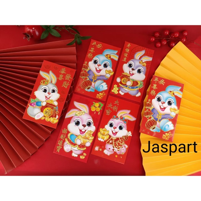 

New! ANGPAO IMLEK PANJANG BESAR SHIO KELINCI 2023 3D FUNGPAO HONGBAO TEBAL Limited
