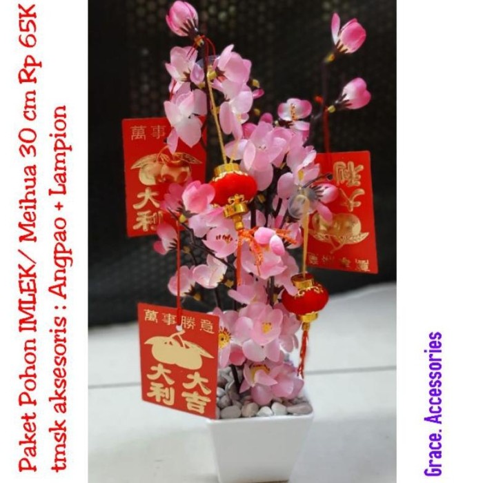 

New! Hiasan Dekorasi Pohon Imlek Meihua Sincia Jeruk Angpao Uang Limited
