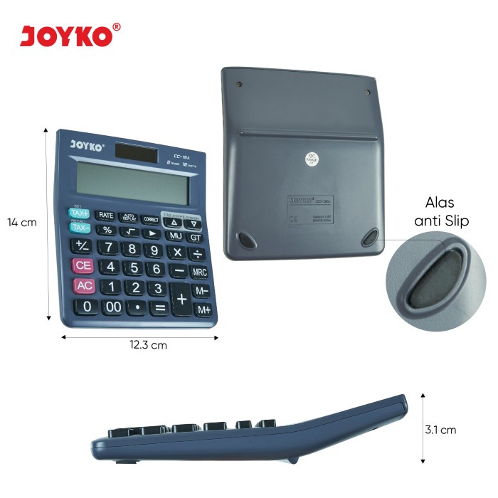 

CALCULATOR / KALKULATOR JOYKO CC-15A / 12 DIGITS / CHECK CORRECT ORIGINAL TERBARU