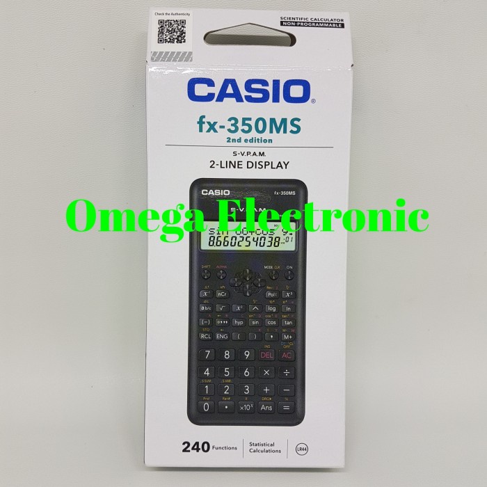 

CASIO FX-350MS 2ND EDITION - KALKULATOR ILMIAH SCIENTIFIC CALCULATOR ORIGINAL TERBARU