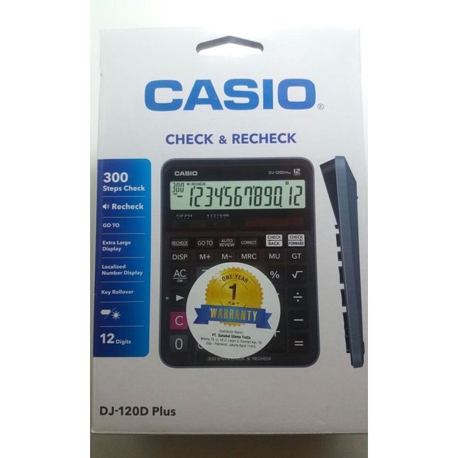 

KALKULATOR CASIO ORIGINAL DJ 120D PLUS - KALKULATOR CASIO 12 DIGIT ORIGINAL TERBARU