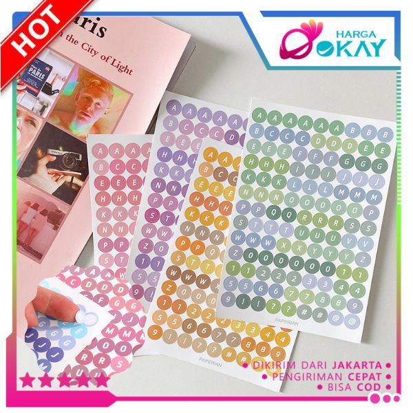 

HO Stiker Huruf Deco Alphabet Untuk Diary Aesthetic Sticker Dekorasi Jurnal Scrapbook Stiker Alat Tulis Simple Hadiah Keyboard