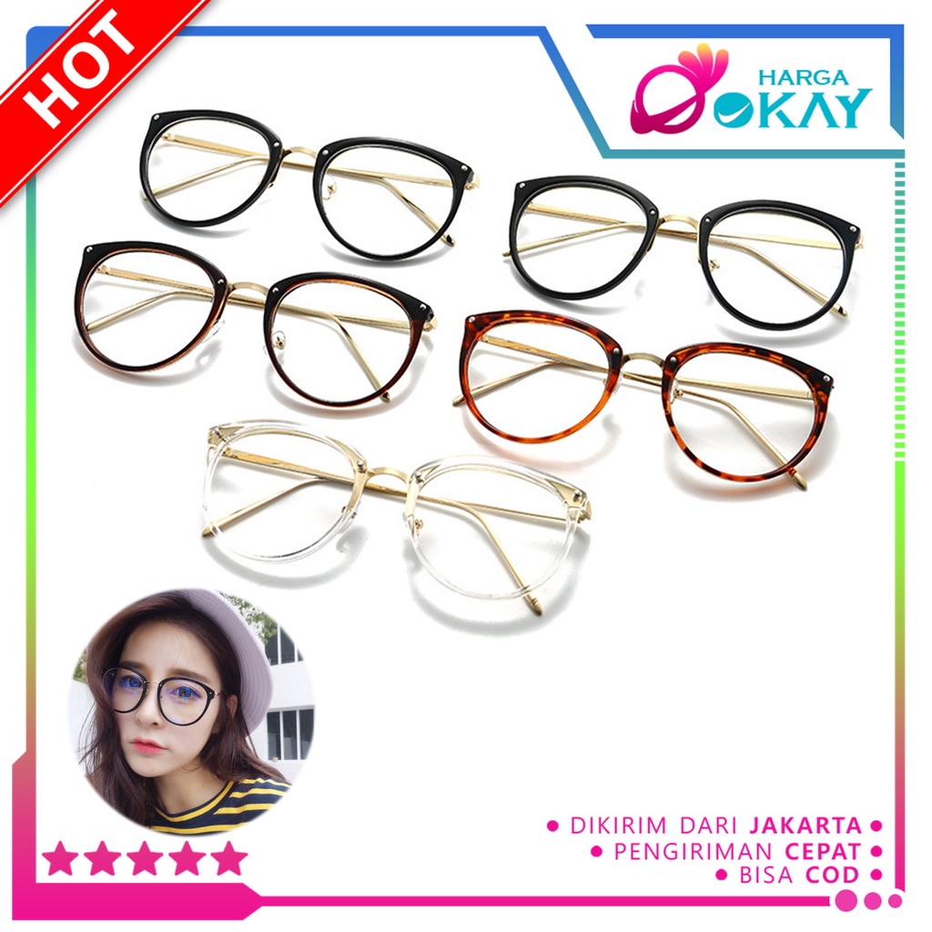 NEU HO KACAMATA CLASSICAL 6634 KACAMATA FASHION BLUE LIGHT BLOCKING REDER KACAMATA KOTAK WANITA