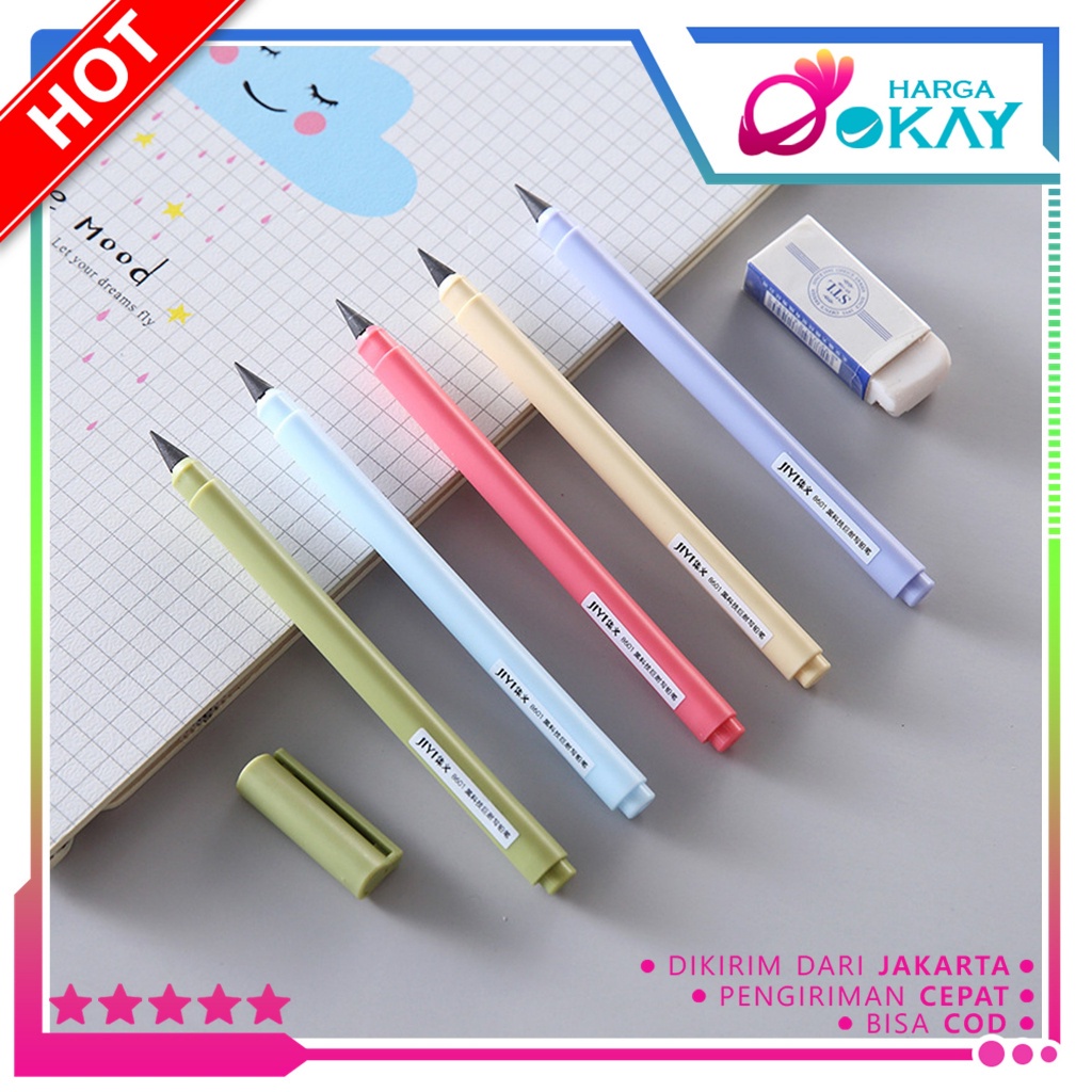 

HO Pensil Abadi Tak Bisa Habis Graphite Pensil Eternal Tanpa Isi Warna Macaroon Pencil Like Pen Untuk Sketsa Lukis Art Tidak Perlu Diasah Warna-Warni Lucu Murah