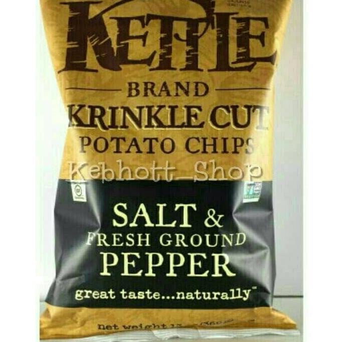 

NEW PRODUK KETTLE POTATO CHIPS/SNACK KENTANG SALT & FRESH GROUND PAPPER 142GR !!!!!