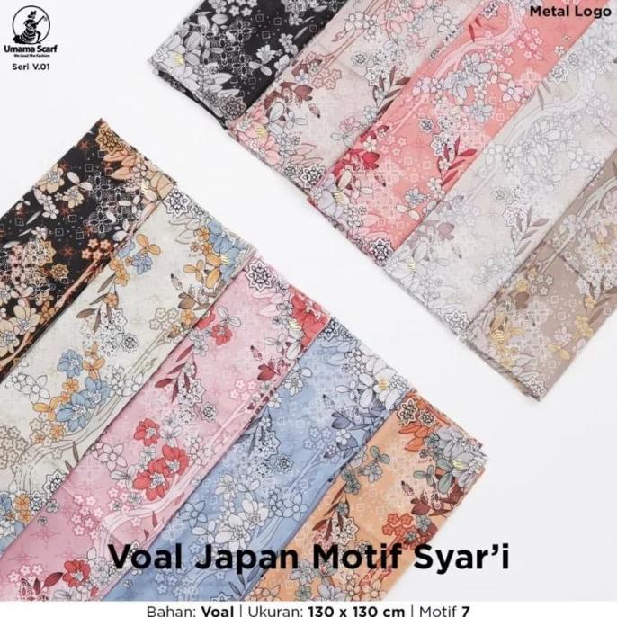 Terbaik Segiempat Syari 130X130 Jilbab Umama Scarf Kerudung Segi4 Jumbo Motif Stok Terbatas