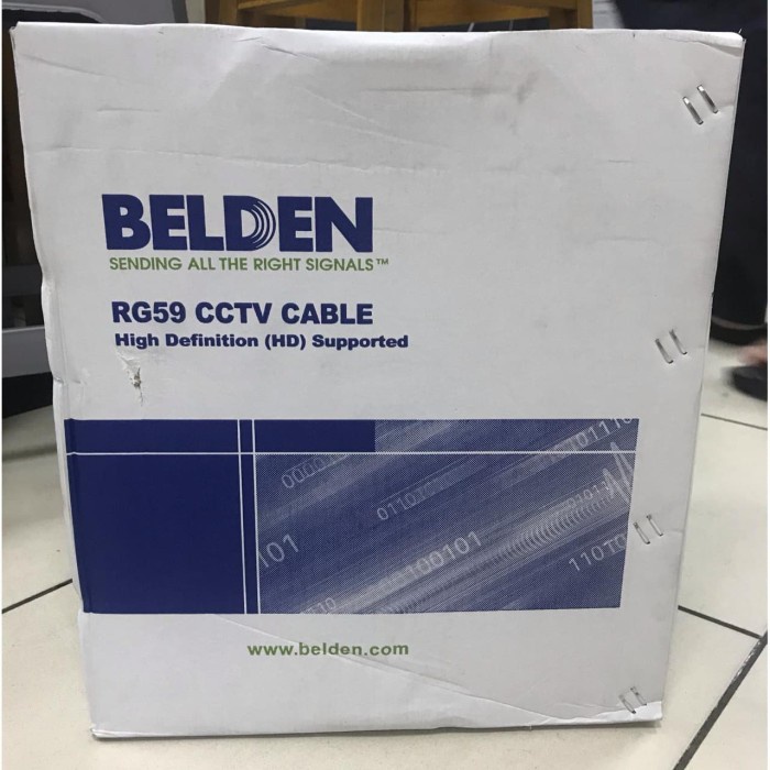 Belden Kabel Coaxial Rg59+P Putih 305Meter / Cable Cctv Rg59 Power Terlariss 