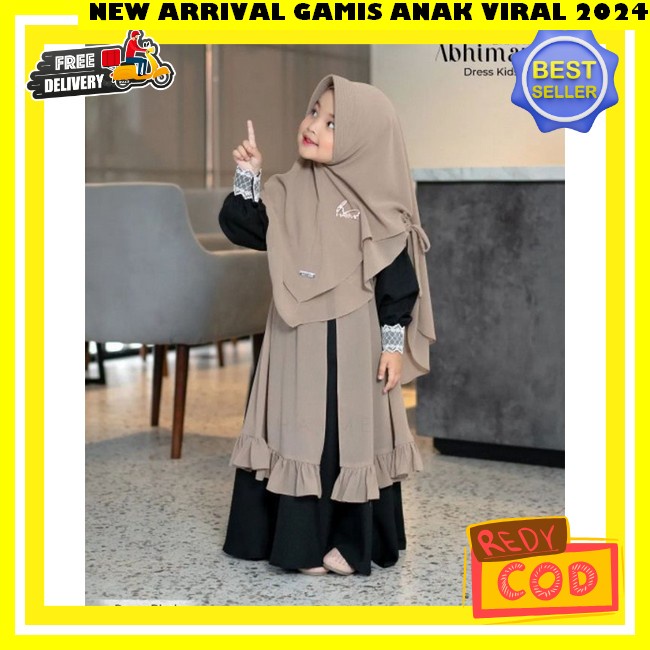 Gamis Anak Perempuan Import Bj Gsmis Pkaian Ied Raya Ank Pwrwmpuan Gamis Mewah Lebaran 2024 Bsju Ana