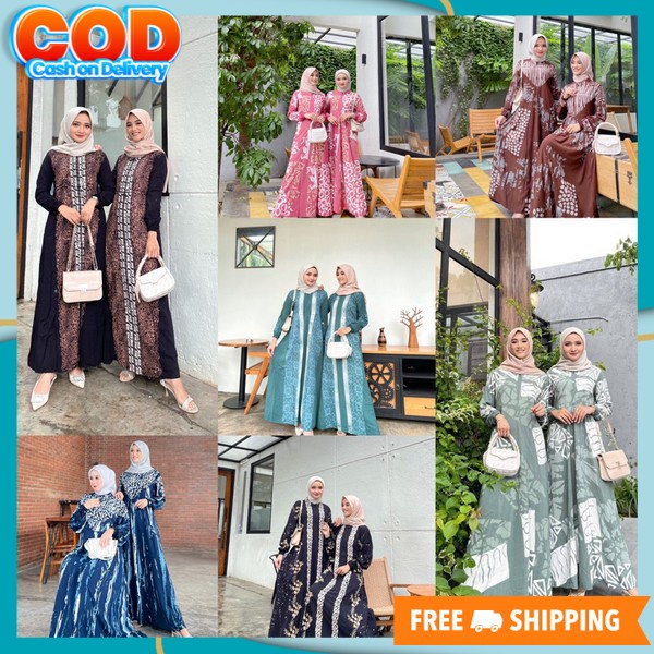 Pakean Dres Simpel Elegan Deres Remaja Model Terbaru 2024 Ghamis Buju Gamid Maxi Dres Muselimah Baru