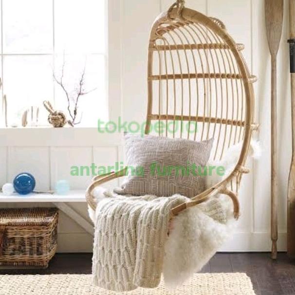 ayunan gantung rotan asli (plafon)