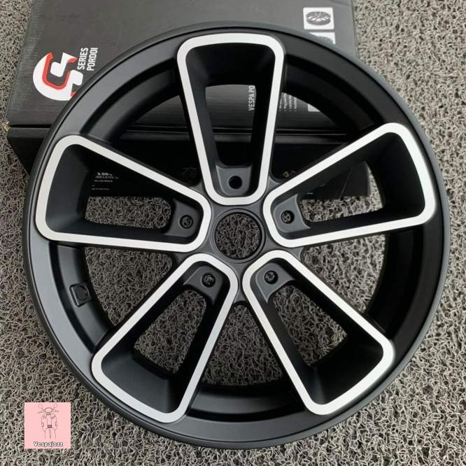 Velg Sip Pordoi 300-12 Black Polish Ring 12 Utk Px Dan Vespa Matic