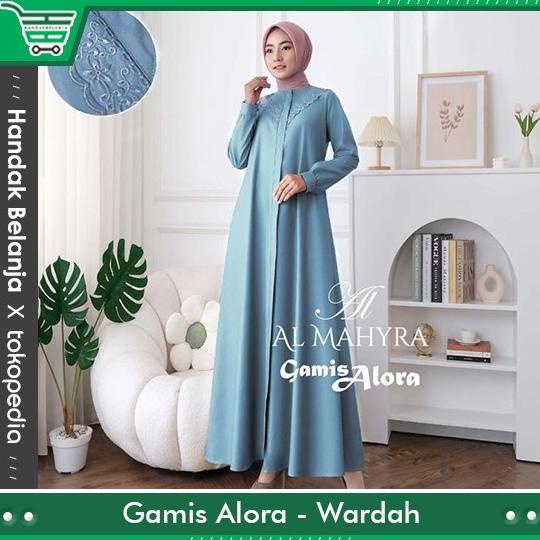 BAJU GAMIS ALORA GUZEL PREMIUM BY AL-MAHYRA POLOS BAHAN KATUN TOYOBO