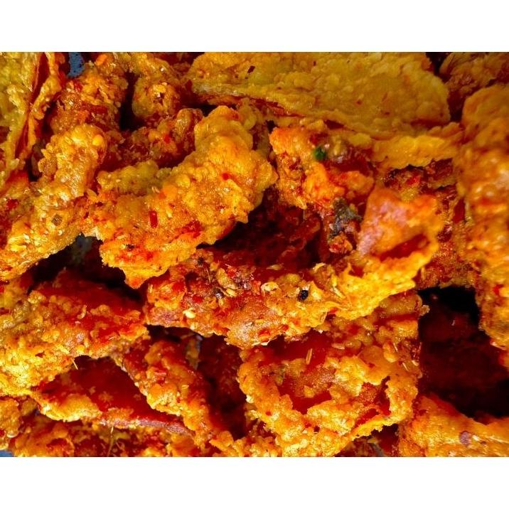 

Keripik Kulit Ayam 500Gr Crispy Pedas Jeruk