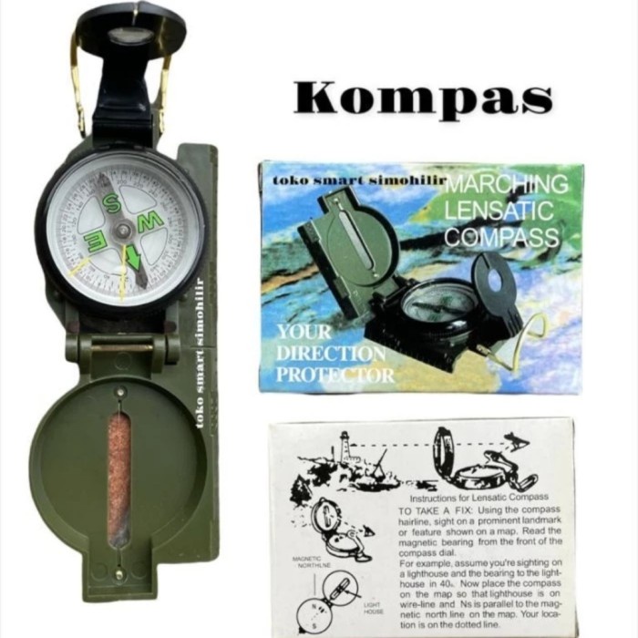 KOMPAS BIDIK UNTUK TNI & PRAMUKA, OUTDOORAN ORIGINAL TERBARU - HIJAU A