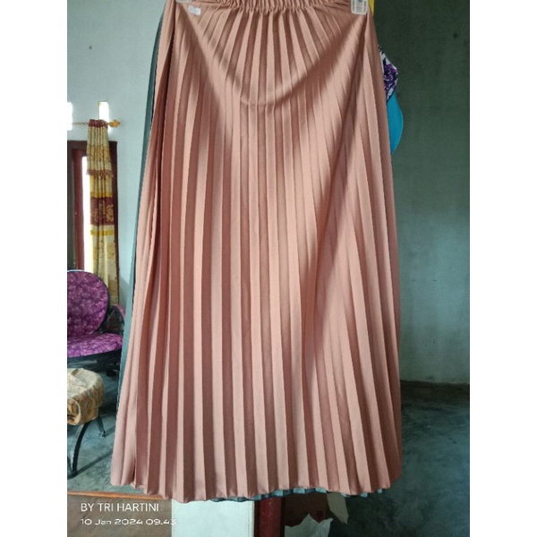 rok plisket, rok harian, rok santai