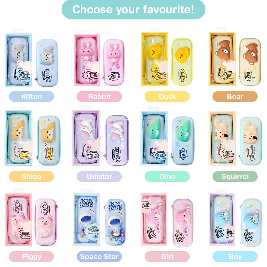 

Tokkado Fuwa Squishy Cil Case Kotak Sil Besar Anak Sekolah Lucu