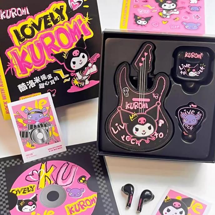 :::::::] Rock With Kuromi Wireless Bluetooth Earphone TWS Original Sanrio