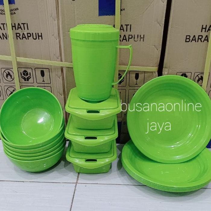 Set Piring Jumbo 6 Mangkok Ulir Sedang 6 Prasmanan Ni 3 Free Mug Jumbo 1 Pcs Plastik