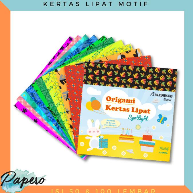 

Kertas Lipat Origami Motif Isi 100 Lembar 20Cm 10 Motif