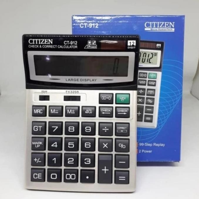 

Kalkulator CITIZEN CT-912 Calculator Check Correct Cek Ulang CT912 E88A