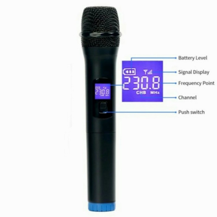 Terlaris uhf wireless profesional usb mikrofon mic pegang karaoke amplifier SALE