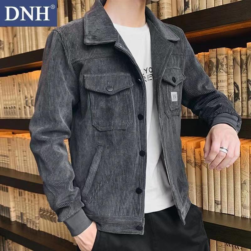 Jaket/Pria/Y2K/Casual/Coat/Outer/Corduroy Jacket Men's Trendy Handsome All-Matching Lapel Workwear