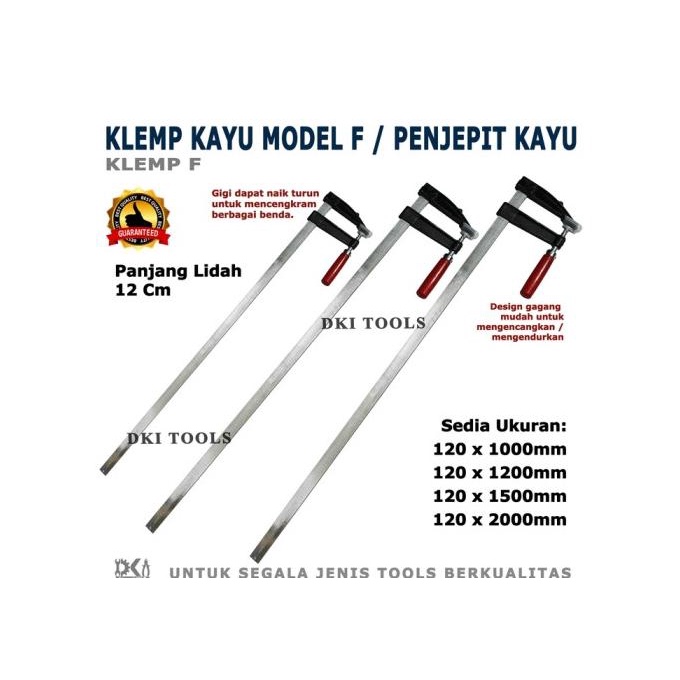 Clamp Klem Klemp F Panjang KOALA Alat Penjepit Press Kayu Lebar 120mm