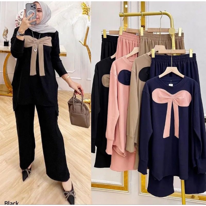Set Cewek Polos Termurah Setelan Wanita Kekinian Set Wanita Korean Style Baju Wanita St Murah Baju O