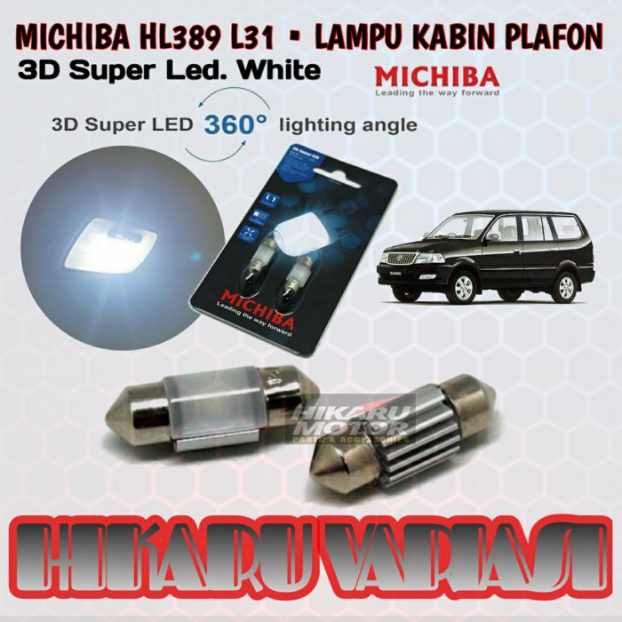 Baru Lampu Plafon Kabin Mobil Kijang Kapsul Led 3D Wide Beam 31Mm Michiba