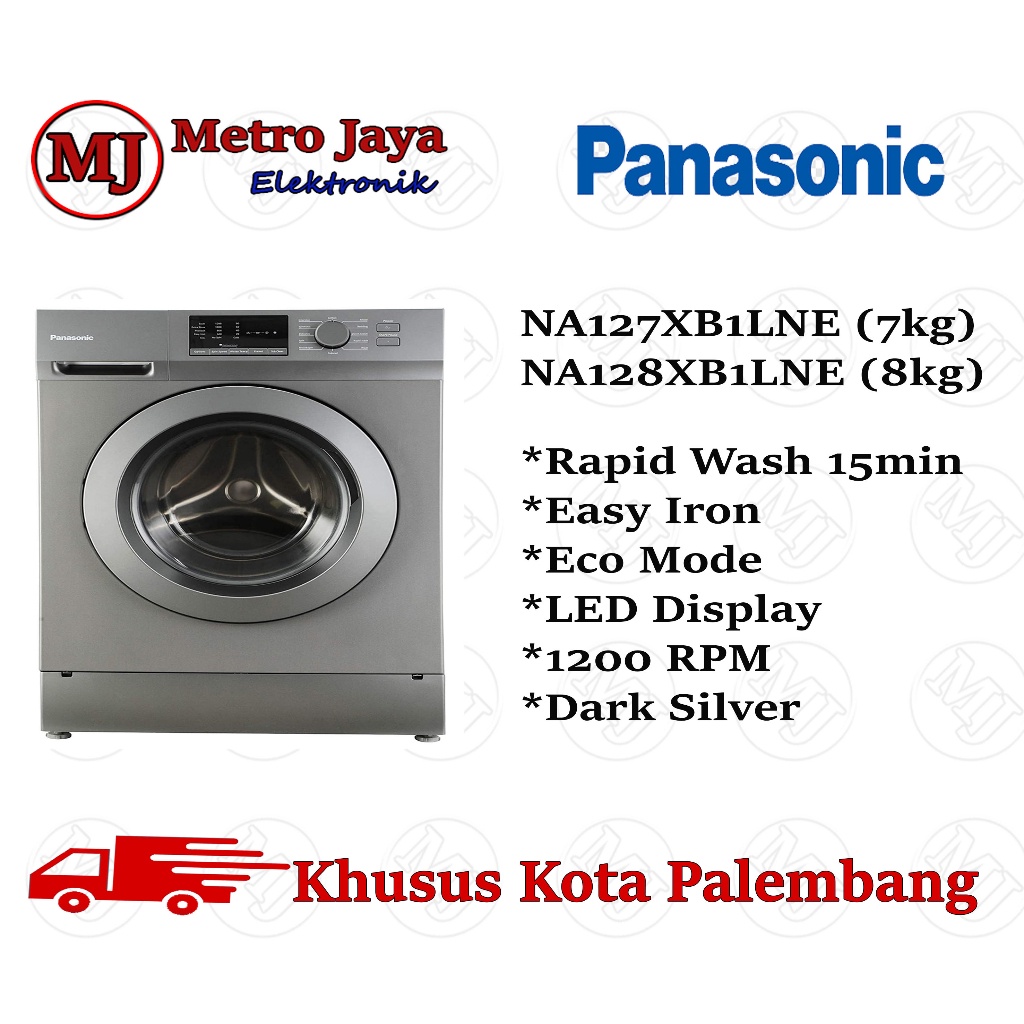 Mesin Cuci Front Loading Panasonic 7kg NA127XB1LNE mesin cuci 1 tabung