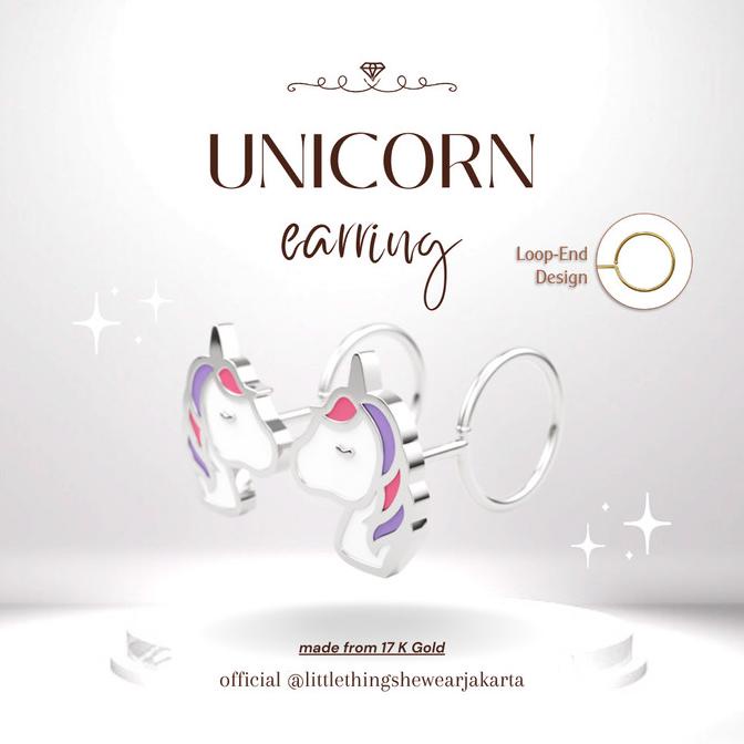 Littlethingshewear Renewing Unicorn Series Loop End 0,66 Gram Kualitas Premium