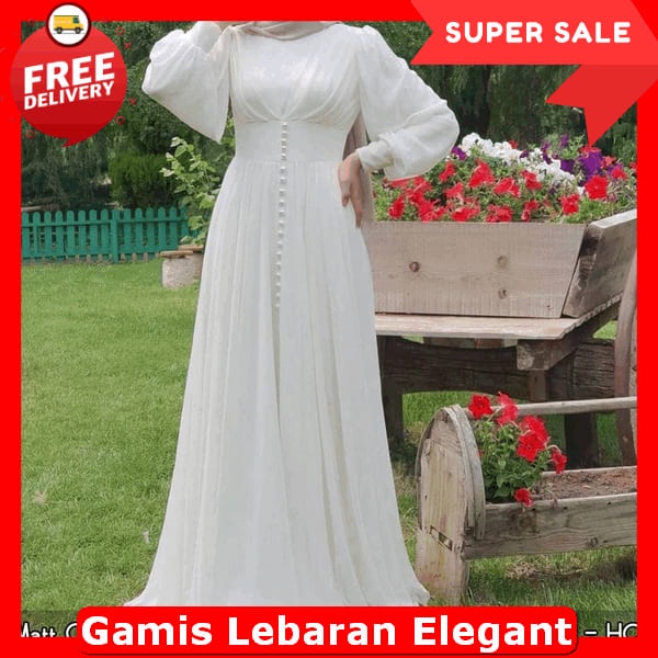 Gamis Bahan Ceruti Premium Terbaru Gsmis Remaja Idul Fitri 2024 Dress Lebaran 2024 Terbaru Bju Gamus