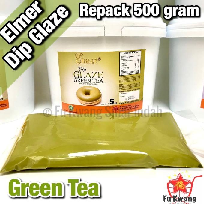 

```````] Elmer Dip Glaze Green Tea repack 500 gram