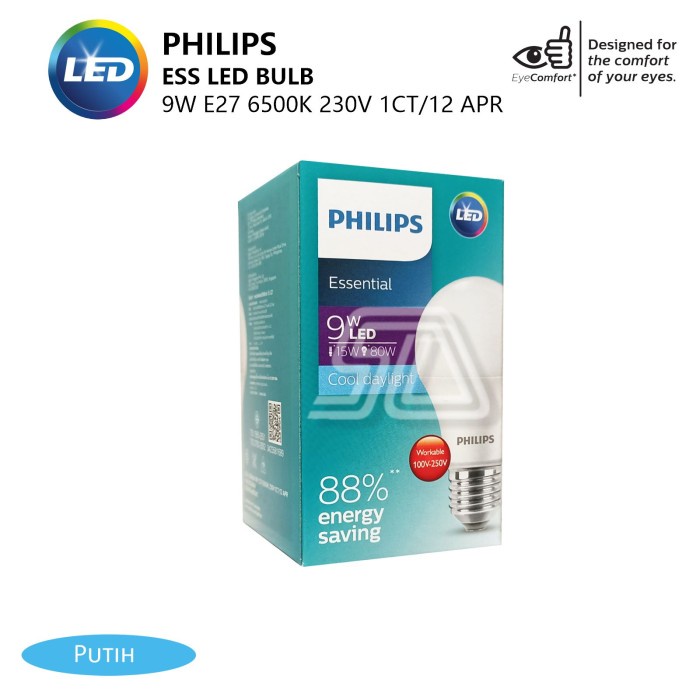 PHILIPS ESS LED BULB 9W E27 6500K 230V 1CT/12 APR