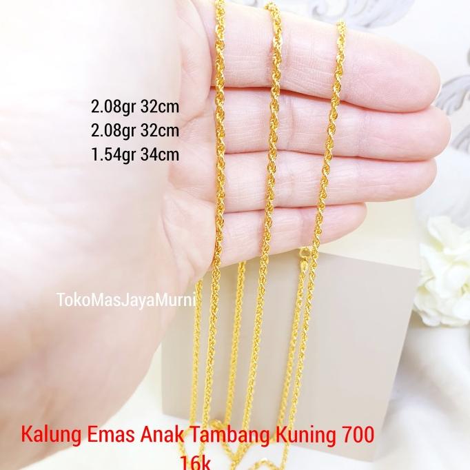 Kalung Emas Anak Tambang Kuning 700 16K Kualitas Premium