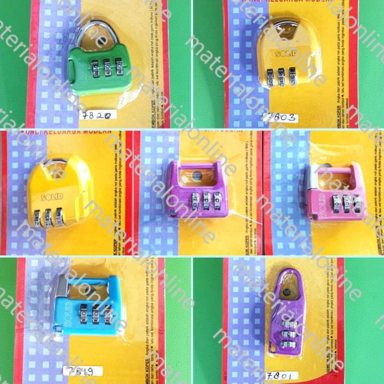 Populer Kunci Gembok Kecil Tas Koper Travel Nomor Kode Angka Lucu Password Pin Warna Solid Gradino
