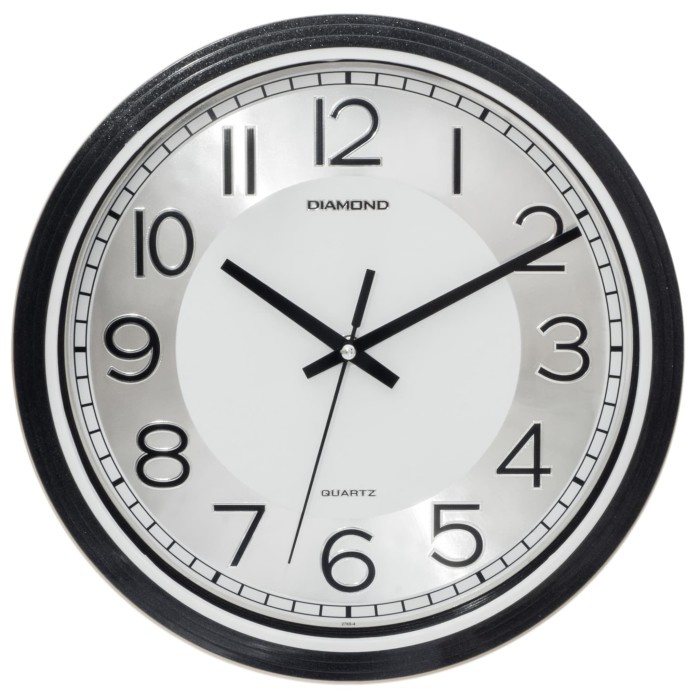 Jam Dinding Diamond 321-8 Black ( housekeeping.id)