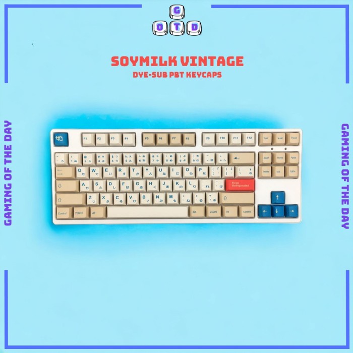 Soymilk Japanese Root Keycaps Keycap by GOTD Cherry PBT Mechanical