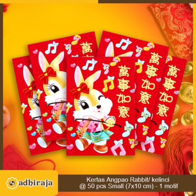 

Angpao Angpau Amplop Imlek 2023 Rabbit / Kelinci Small 50Pcs Model 7 ((_Baca Diskrips_I))