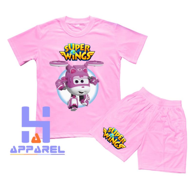 BAJU ANAK KAOS ANAK SETELAN SUPER WINGS DIZZY