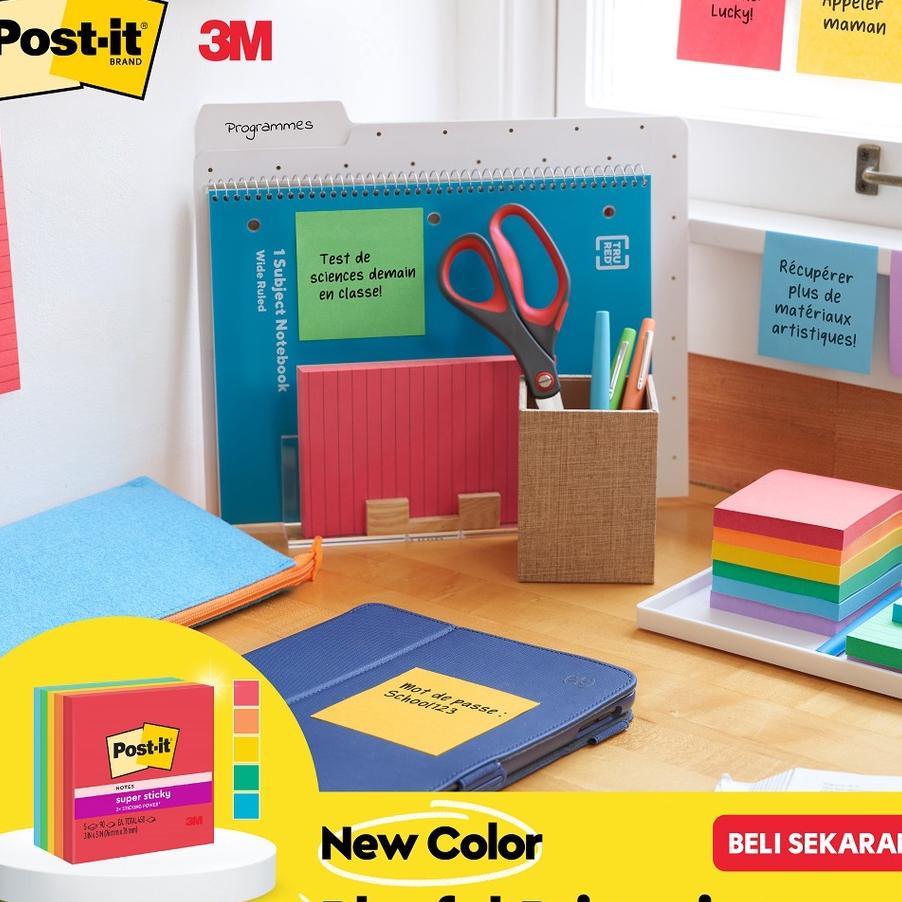 

3M Post-It Stiy Notes, Memo Tempel, 654-5Ssan, 2X Lebih Merekat, 5 Pad, 76X76 Mm, Untuk Berbagai Permukan