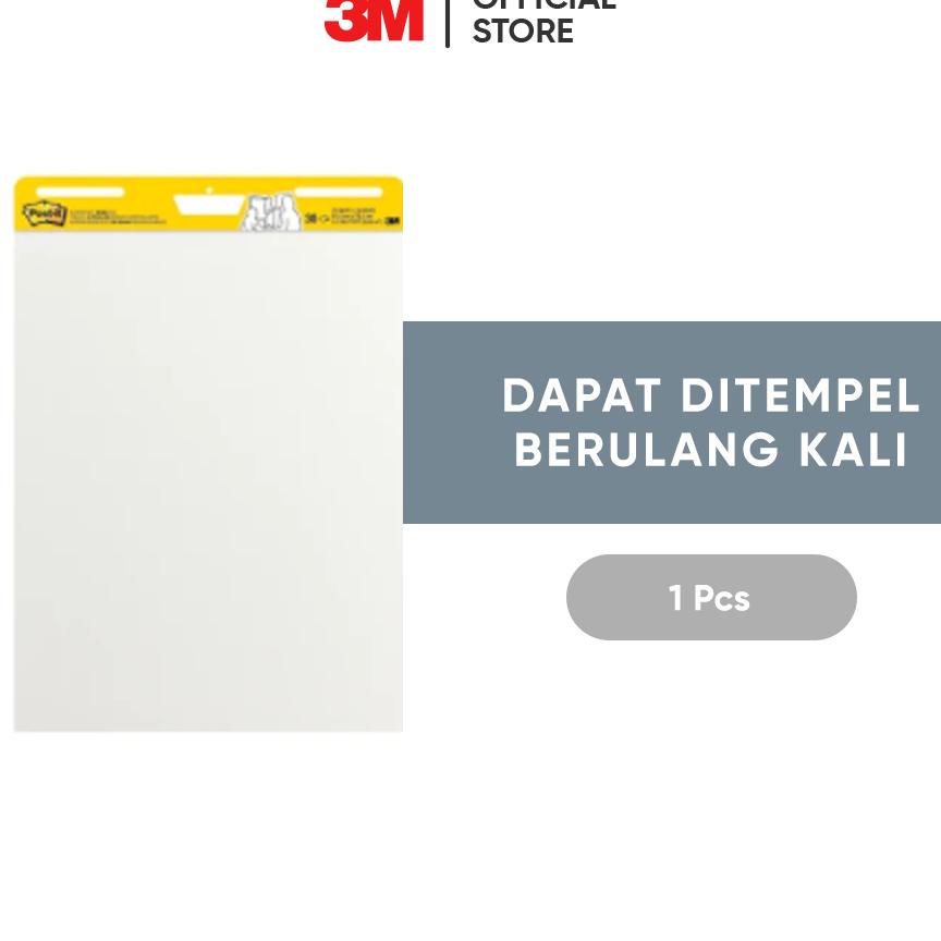 

3M Post-It Easel Pad, Kertas Flipchart Tempel, 559Ss, Dapat Ditempel Berulang Kali, 1 Pc, 63.5X76.2Cm, Untuk Catatan Bekerja, Rencana Belajar, Dan Gingat Ngguan