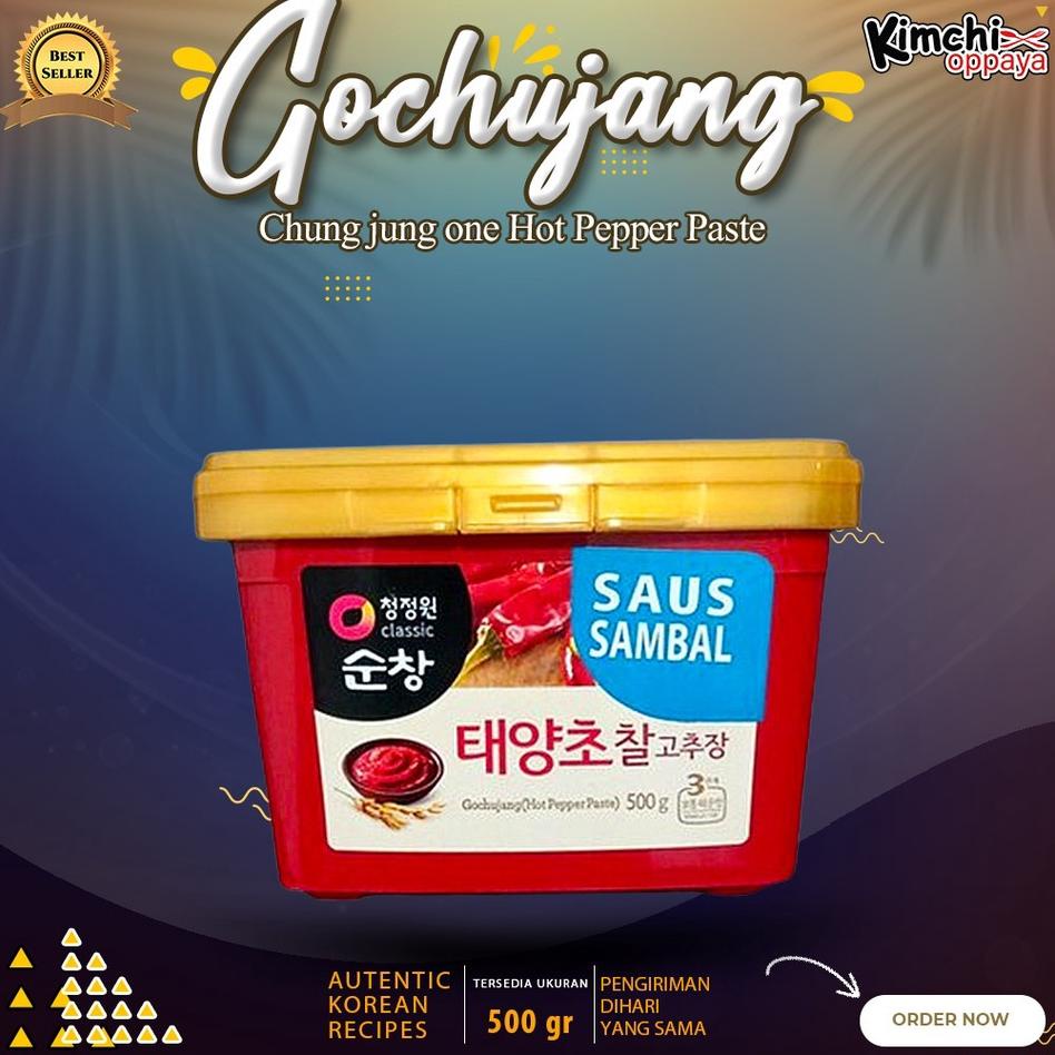 

Chungjungone Gochujang 500Gr / Sambal Cabai Pasta Korea / Hot Pepper Paste