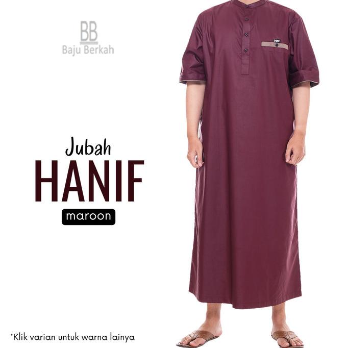 Baju Berkah - Jubah Hanif/Jubah Gamis Pria/Jubah Pria Lengan Pendek