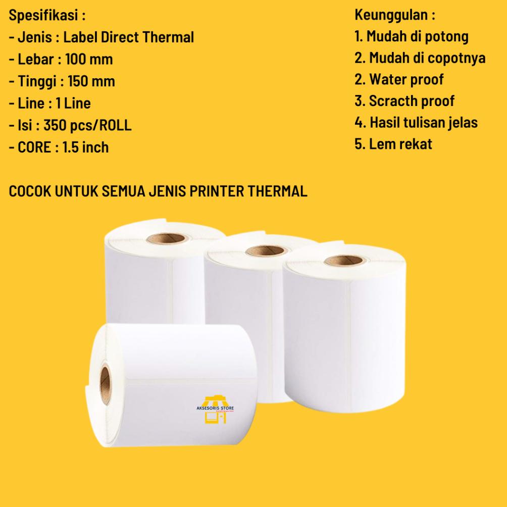 

COD KERTAS THERMAL 100 X 150MM / LABEL STIKER BARCODE A6 Sale
