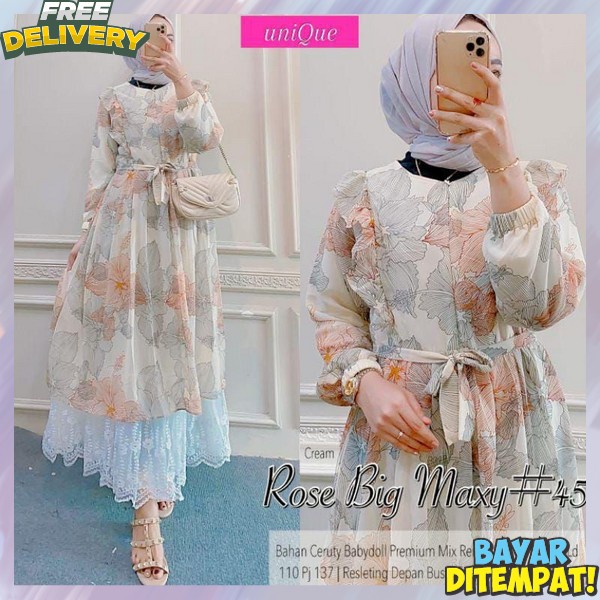 Bahan Tebal Murah Dreas Branded Syar`I Gsmis Dress Syari Jumbo Terbaru 2024 Bju Muslim Kekinian Baju